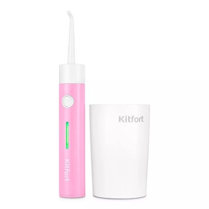 Ирригатор Kitfort КТ-2957-1, портативный, 320 мл, 3 режима, 2 насадки, от АКБ, бело-розовый Ирригатор Kitfort КТ-2957-1, портативный, 320 мл, 3 режима, 2 насадки, от АКБ, бело-розовый