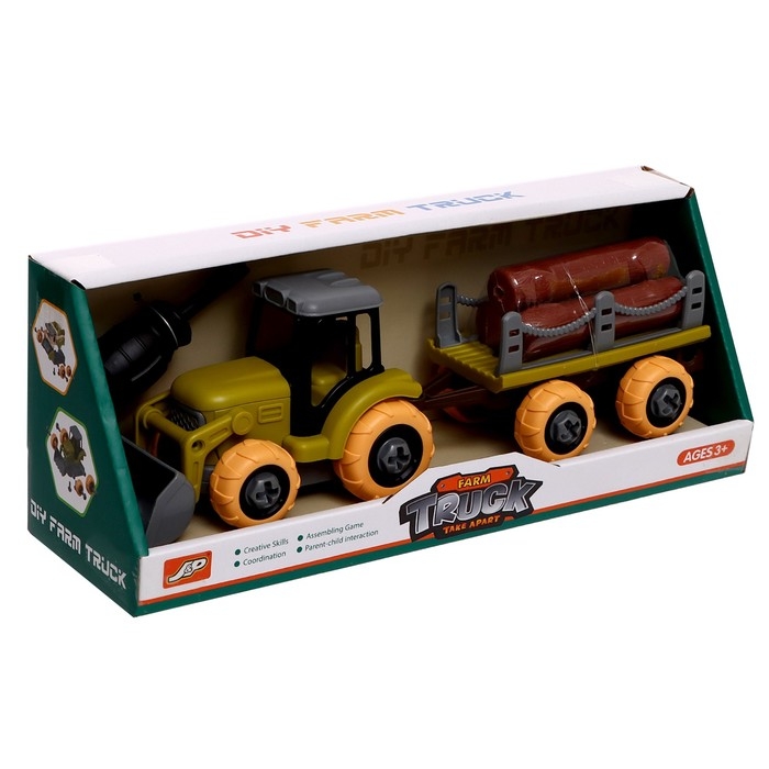 Конструктор винтовой «Трактор лесоперевозчик», с отвёрткой Конструктор винтовой «Трактор лесоперевозчик», с отвёрткой