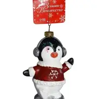 Ёлочная игрушка &laquo;Сияние праздника. Пингвин в кофточке&raquo;, 10.5&times;8 см