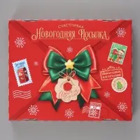 Коробка подарочная, складная 31.2&times;25.6&times;16.1 см &laquo;Новогодняя почта&raquo;