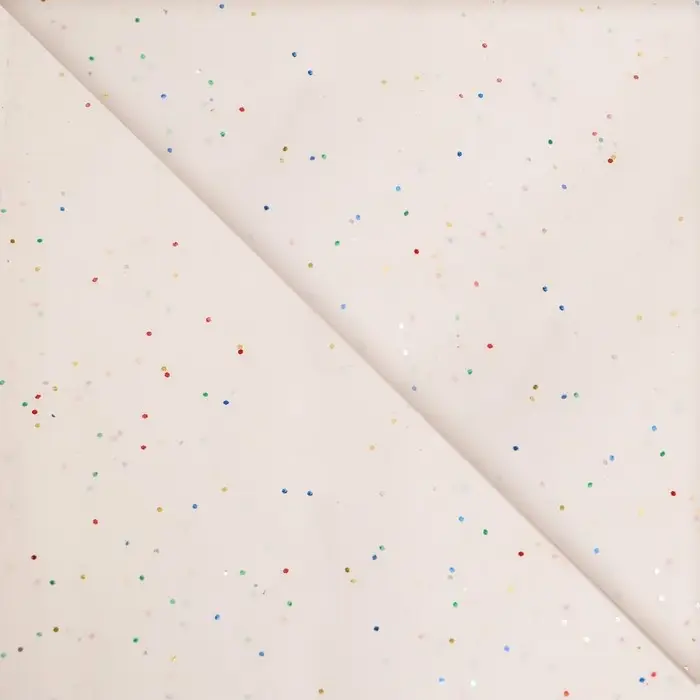 Бумага упаковочная тишью, &laquo;Конфетти&raquo;, белая, 50&times;66 см
