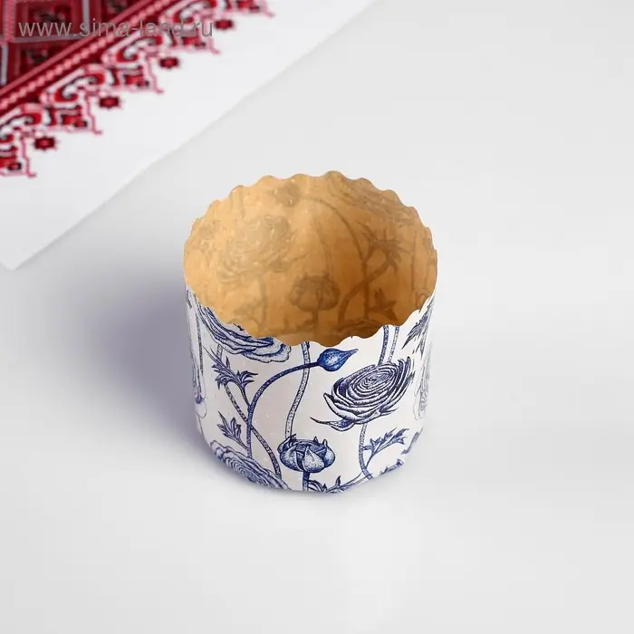 Форма для кулича бумажная «Фарфор», 7×6 см, МИКС Форма для кулича бумажная «Фарфор», 7×6 см, МИКС