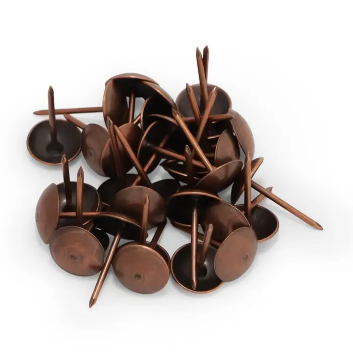 Гвозди ТУНДРА, декоративные, обивочные, 10&times;18.5 мм, медь, 100 шт.