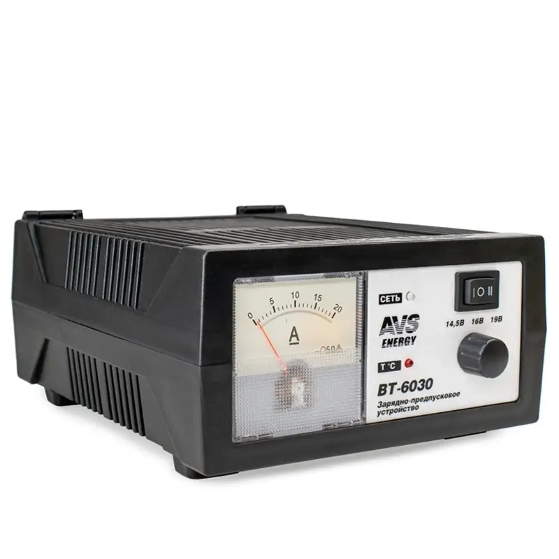 Зарядное устройство для автомобильного аккумулятора AVS BT-6030 (20A) 12V
