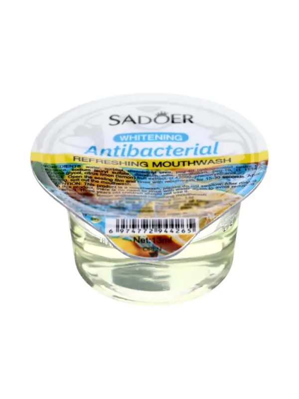 Ополаскиватель для полости рта антибактериальный SADOER, лимон, 10 шт. по 13 мл