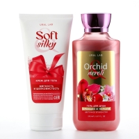 Подарочный набор косметики Orchid neroli, гель для душа 295 мл и крем для тела 200 мл, FLORAL & BEAUTY by URAL LAB