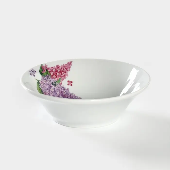 Салатник фарфоровый &laquo;Идиллия. Сирень&raquo;, 600 мл, d=17.5 см