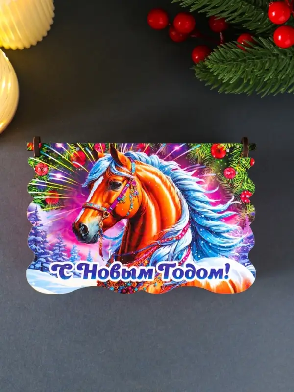 Шкатулка новогодняя "С Новым Годом" 14х9,3х6 см