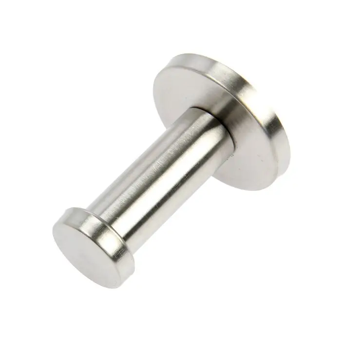 Крючок мебельный ТУНДРА TKO010, однорожковый, 16&times;50 мм, нержавеющая сталь, 10 шт.