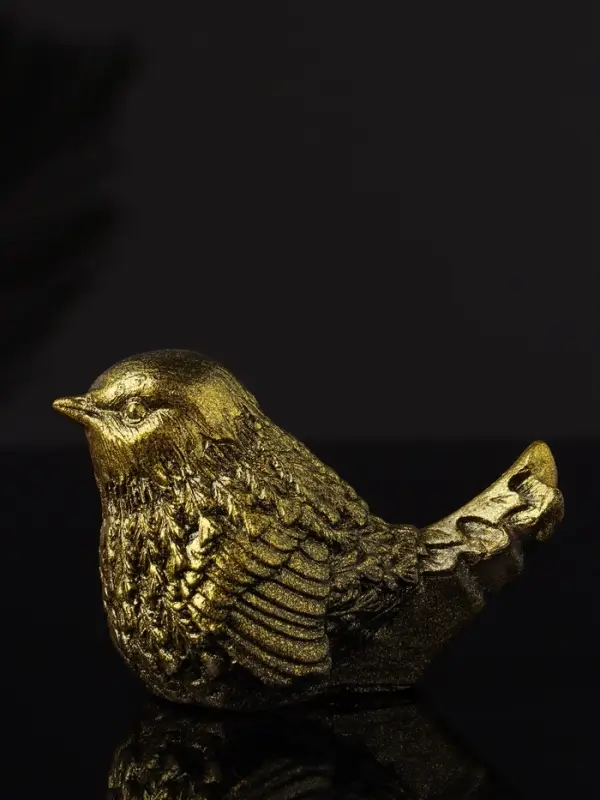 Фигура "Птичка №2" 9х6х5 см, золото