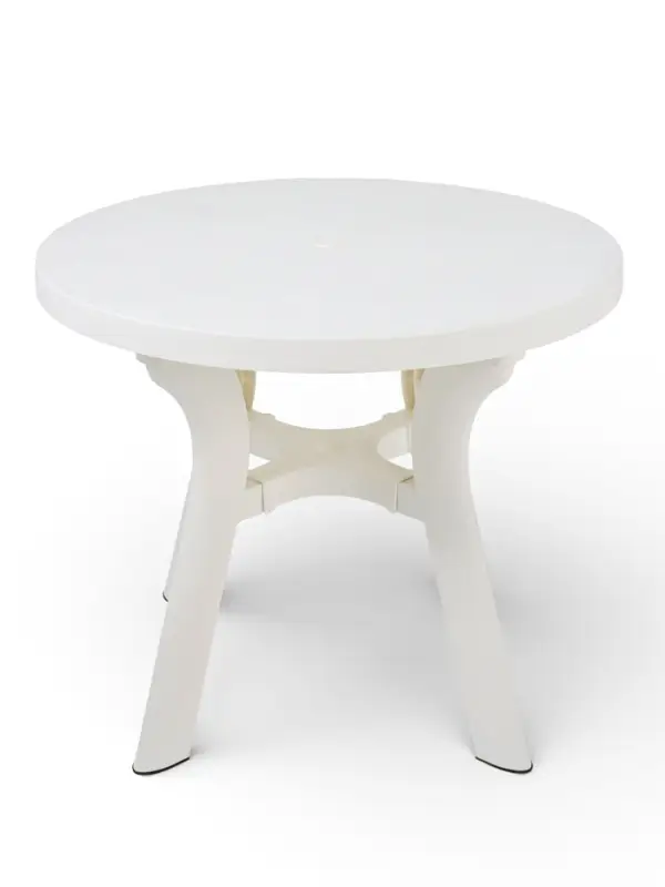 Стол садовый &laquo;Атлант&raquo;, 80&times;80&times;76.5 см, круглый, пластиковый, белый