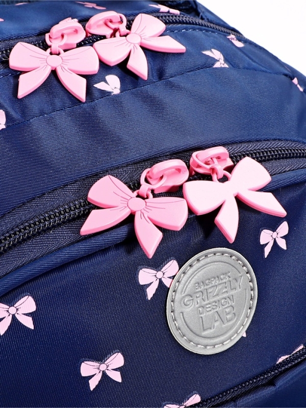 Рюкзак школьный, 39×28×20 см, Grizzly, эргономичная спинка, синий, RG-568-2_3 Рюкзак школьный, 39×28×20 см, Grizzly, эргономичная спинка, синий, RG-568-2_3