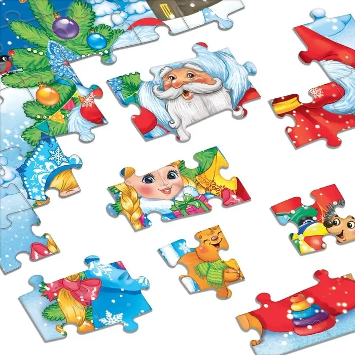 Пазл детский «Дедушка Мороз и Снегурочка», 54 элемента Пазл детский «Дедушка Мороз и Снегурочка», 54 элемента