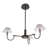 Люстра 1695/3 LED 72Вт 3000-6000К черно-золотой 65х65х26,5 см BayerLux