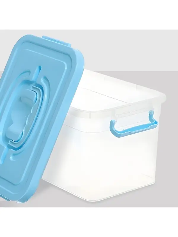 Контейнер для хранения с крышкой, 6.5 л, цвет голубой