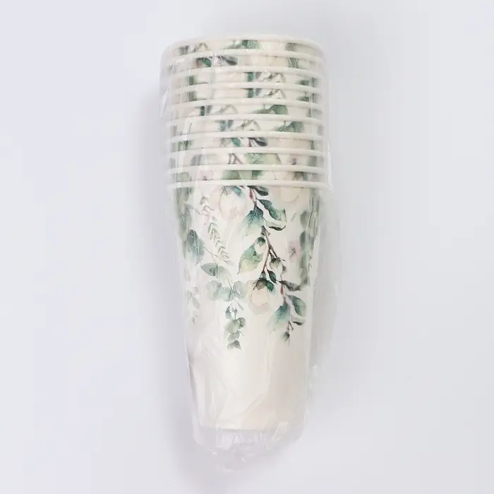 Стакан одноразовый бумажный «Зелень», 400 мл