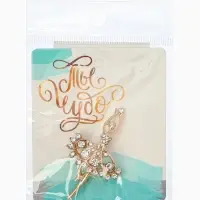 Брошь &laquo;Балерина&raquo;, ан лер, белая в золоте