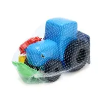 Песочный набор "Синий Трактор", в компл.  каталка 20 см,  4 формочки BLUTRA-20PL-SANDSET1