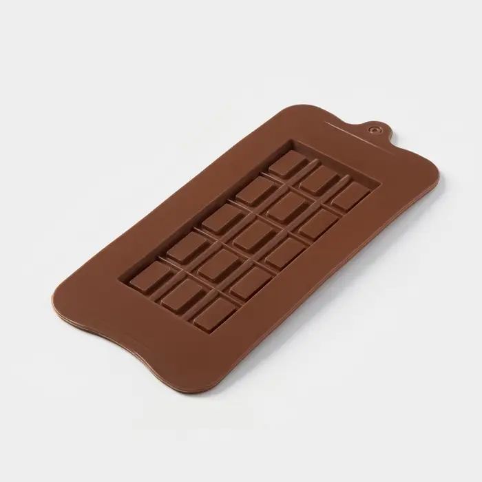 Форма для шоколада Доляна «Шоколатье», силикон, 25×11.5×0.5 см, 15 ячеек, коричневая Форма для шоколада Доляна «Шоколатье», силикон, 25×11.5×0.5 см, 15 ячеек, коричневая