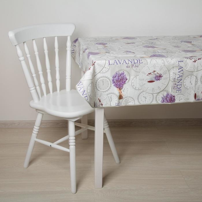 Скатерть на нетканой основе многоразовая с бейкой «Лаванда», 135×110 см, серый