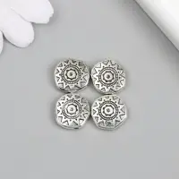 Бусина для творчества металл "Плоский круг. Солнце" 1,2х1,2 см Бусина для творчества металл "Плоский круг. Солнце" 1,2х1,2 см