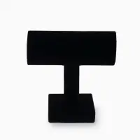 Подставка для часов и браслетов QF &laquo;Мини&raquo;, флок, 7.5&times;13.5&times;13.5 см, чёрная