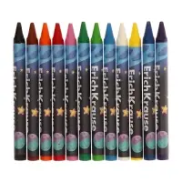 Восковые мелки 12 цветов, ErichKrause Kids Space Animals, трёхгранные