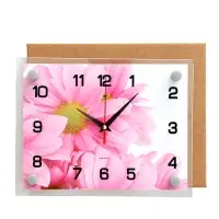 Часы настенные: Цветы, бесшумные, 20&times;26 см