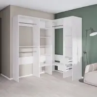 Комплект модульной гардеробной системы «Модус», 2800×2080×510 мм, цвет белый Комплект модульной гардеробной системы «Модус», 2800×2080×510 мм, цвет белый