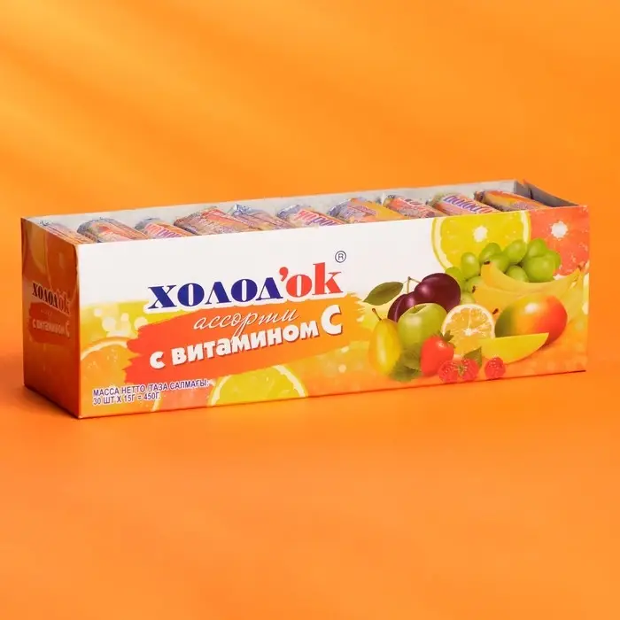Конфеты &laquo;Холодок&raquo; таблетированные со вкусом мультифрукт с витамином С в стике, 15 г