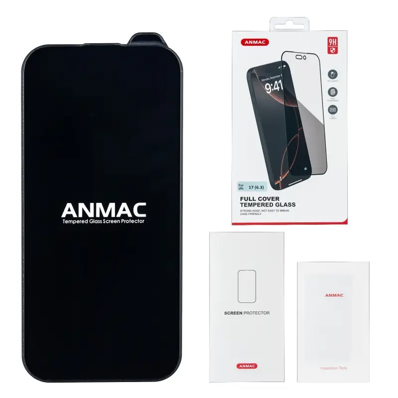 Защитное стекло для iPhone 17 Full Cover ANMAC черное Арт. 1137571