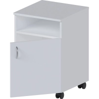 Тумба MEG_медицинская открытая полка и дверца ЛДСП ТМ (код МД-105.00) белый