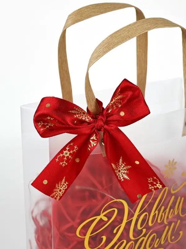 Подарочный пакет с наполнителем,лентой и гирляндой, 20 × 8 × 25 см Подарочный пакет с наполнителем,лентой и гирляндой, 20 × 8 × 25 см