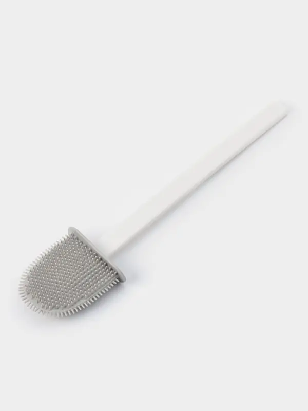 Ёршик для унитаза Доляна &laquo;Лилу&raquo;, настенный, силиконовый, 4.3&times;9.5&times;36 см, белый