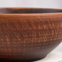 Салатник «Классический», гладкий, красная глина, 1 л
