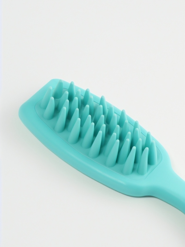 Расческа с круп зубьями 21*5,7*4см силикон голуб пакет QF Расческа с круп зубьями 21*5,7*4см силикон голуб пакет QF