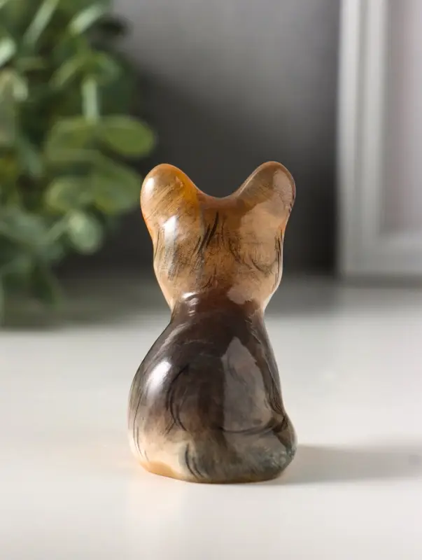 Фигурка &laquo;Собака Йорк терьер&raquo;, 6.5&times;7.5 см, селенит, МИКС