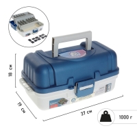 Ящик рыболовный ЯР-2, размер 37 х 19 х 18 см, 2 лотка