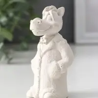 Фигура "Конь в пальто малый" 9х5х4 см, натуральный