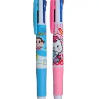 Ручка шариковая Calligrata, автоматическая, 4-цветная, корпус с рисунком, МИКС