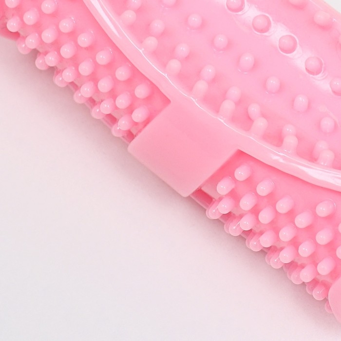 Игрушка канатная с зубочисткой и мячом Игрушка канатная с зубочисткой и мячом "Хлыст", до 55 см, до 160 г, розовая/мятная