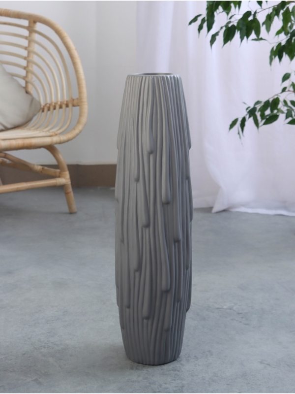 Ваза керамика напольная Ваза керамика напольная "Ганс" 58х13 см, серый