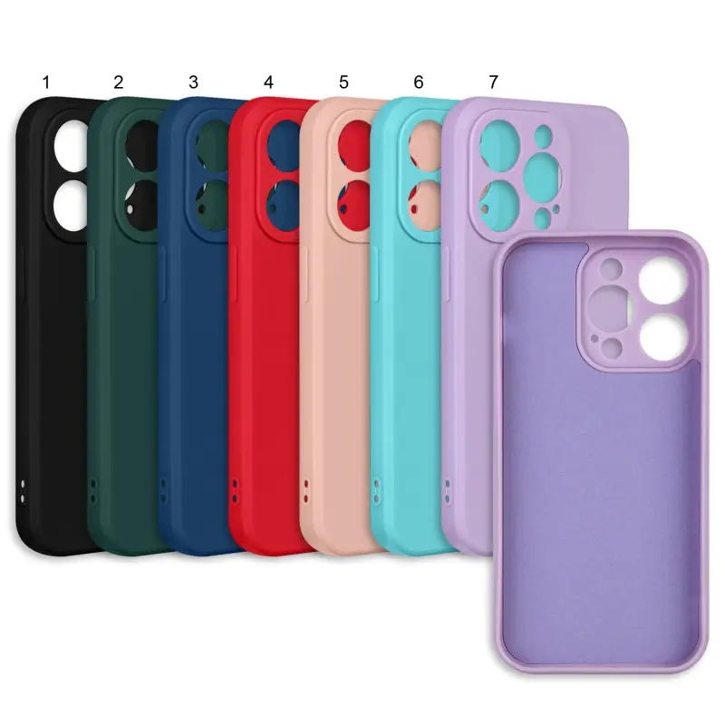 Чехол для iPhone 14 Pro цветной силикон