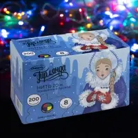 Гирлянда &laquo;Нить&raquo; 20 м, IP20, прозрачная нить, 200 LED, 8 режимов, 220 В, свечение мульти