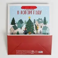 Пакет подарочный новогодний ламинированный &laquo;Счастья в Новом году&raquo;, ML 23&times;27&times;11.5 см