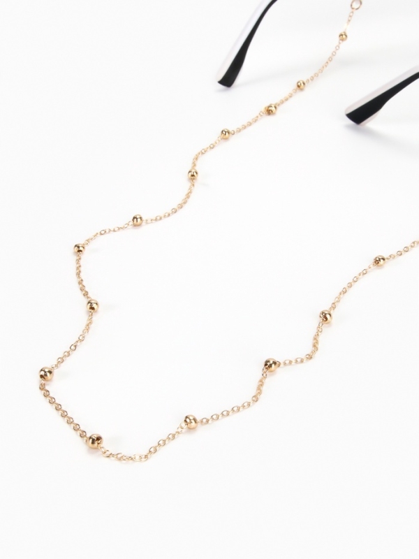Цепочка для очков, шнурок на шею 65 см, золото Цепочка для очков, шнурок на шею 65 см, золото