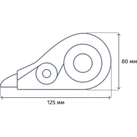 Корректирующая лента Deli VR702, 7ммx20м, бесшумн, в ассорт