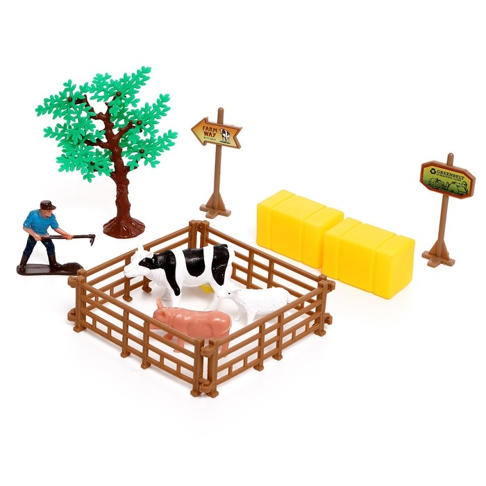 Конструктор винтовой «Трактор с 2 прицепами», с отвёрткой, и аксессуарами Конструктор винтовой «Трактор с 2 прицепами», с отвёрткой, и аксессуарами