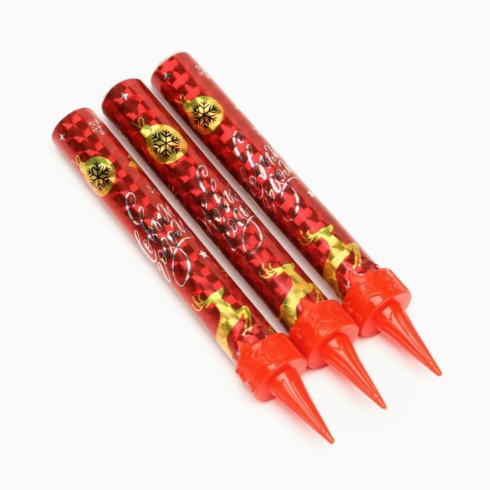 Свечи фонтаны для торта  Свечи фонтаны для торта "С Новым Годом!", 12,5 см, 30 сек, 3 шт