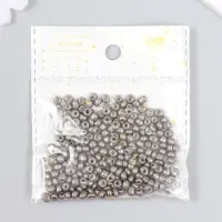 Бисер круглый 6/0 "Тёмное серебро" 20 гр